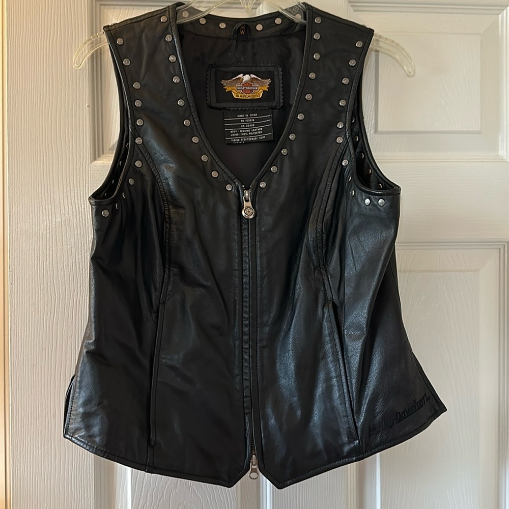 Rare Vintage Harley-Davidson M Genuine Leather Vest